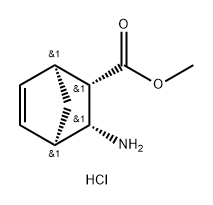 Bicyclo[2.2.1]hept-5-ene-2-carboxylic acid, 3-amino-, methyl ester, hydrochloride (1:1), (1S,2S,3R,4R)- Structure