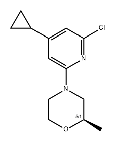 (R)-4-(6-chloro-4-cyclopropylpyridin-2-yl)-2-methylmorpholine 结构式