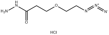 Propanoic acid, 3-(2-azidoethoxy)-, hydrazide, hydrochloride (1:1) Structure