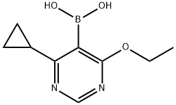 (4-环丙基-6-乙氧基嘧啶-5-基)硼酸 结构式