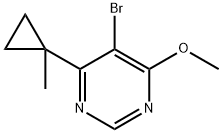 5-Bromo-4-methoxy-6-(1-methylcyclopropyl)pyrimidine Struktur
