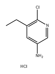6-氯-5-乙基吡啶-3-胺 (盐酸) 结构式
