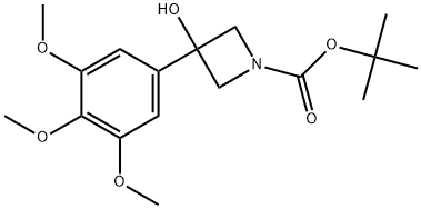 1,1-Dimethylethyl 3-hydroxy-3-(3,4,5-trimethoxyphenyl)-1-azetidinecarboxylate,2447066-51-3,结构式
