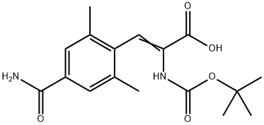 (Z)-2-((叔丁氧基羰基)氨基)-3-(4-氨基甲酰基-2,6-二甲基苯基)丙烯酸,2449105-91-1,结构式