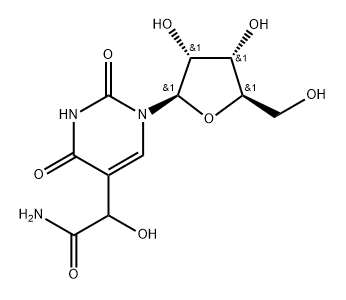 Uridine 5-alpha-hydroxy acetamide 结构式