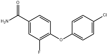 4-(4-Chlorophenoxy)-3-fluorobenzamide 结构式