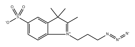 3H-Indolium, 1-(3-azidopropyl)-2,3,3-trimethyl-5-sulfo-, inner salt Structure