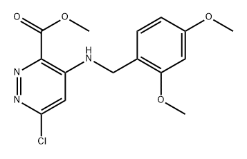 6-Chloro-4-(2,4-dimethoxy-benzylamino)-pyridazine-3-carboxylic acid methyl ester Structure
