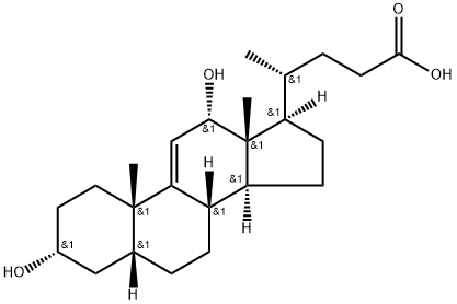 Chol-9(11)-en-24-oic acid, 3,12-dihydroxy-, (3α,5β,12α)- (9CI), 24637-46-5, 结构式