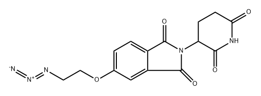 5-(2-azidoethoxy)-2-(2,6-dioxopiperidin-3-yl)isoindoline-1,3-dione Struktur