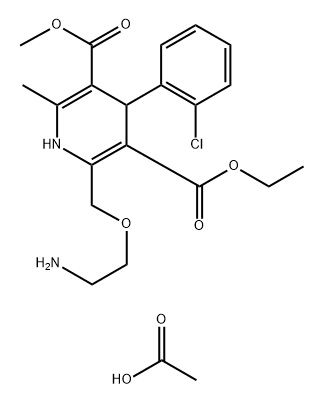 3,5-Pyridinedicarboxylic acid, 2-[(2-aminoethoxy)methyl]-4-(2-chlorophenyl)-1,4-dihydro-6-methyl-, 3-ethyl 5-methyl ester, acetate (1:1)