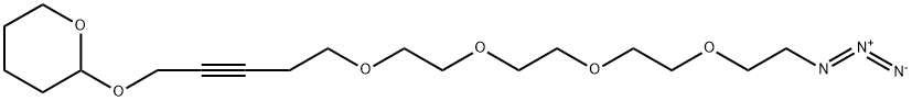 2H-Pyran, 2-[(17-azido-6,9,12,15-tetraoxaheptadec-2-yn-1-yl)oxy]tetrahydro- Structure
