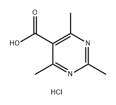 5-Pyrimidinecarboxylic acid, 2,4,6-trimethyl-, hydrochloride (1:1) Struktur