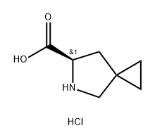 5-Azaspiro[2.4]heptane-6-carboxylic acid, hydrochloride (1:1), (6R)- Structure