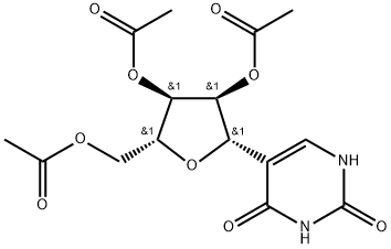 2,4(1H,3H)-Pyrimidinedione, 5-(2,3,5-tri-O-acetyl-β-D-ribofuranosyl)- Structure