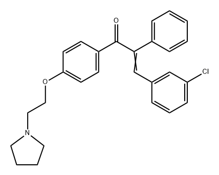 3'-Chloro-α-phenyl-4'-[2-(1-pyrrolidinyl)ethoxy]chalcone Struktur