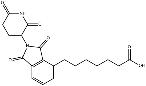 7-(2-(2,6-dioxopiperidin-3-yl)-1,3-dioxoisoindolin-4-yl)heptanoic acid Structure
