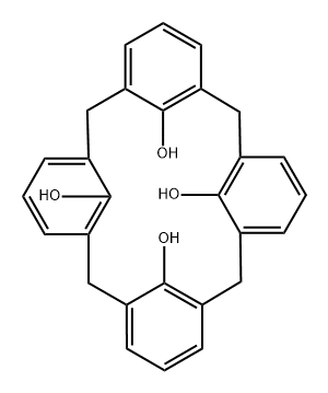 1,3,5,7(1,3)-tetrabenzenacyclooctaphane-12,32,52,72-tetraol 结构式