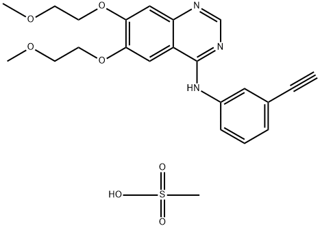 甲磺酸厄洛替尼, 248594-19-6, 结构式