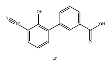 [1,1'-Biphenyl]-3-diazonium, 3'-carboxy-2-hydroxy-, chloride (1:1) Structure