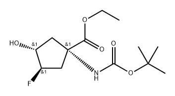 Cyclopentanecarboxylic acid, 1-[[(1,1-dimethylethoxy)carbonyl]amino]-3,4-difluoro-, ethyl ester, (3R,4S)-rel-