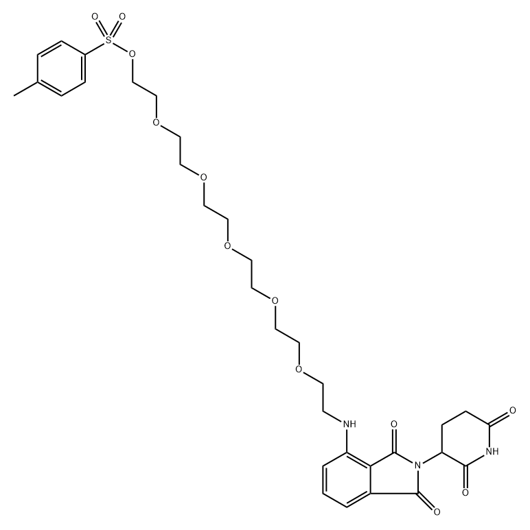 泊马度胺-氨基-六聚乙二醇-对甲苯磺酰酯, 2488761-06-2, 结构式