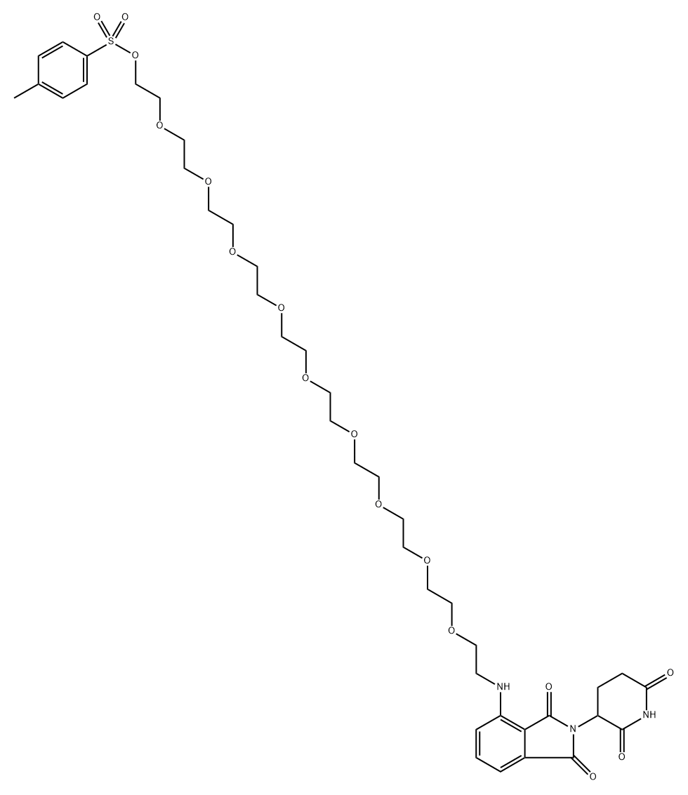 Pomalidomide-NH-PEG10-Tos Structure
