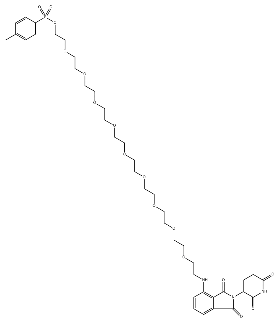 Pomalidomide-NH-PEG10-Tos Struktur