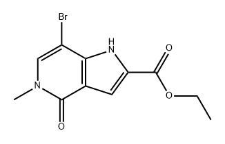ethyl 7-bromo-5-methyl-4-oxo-4,5-dihydro-1H-pyrrolo[3,2-c]pyridine-2-carboxylate Structure