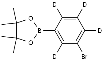 2-(3-bromophenyl-2,4,5,6-d4)-4,4,5,5-tetramethyl-1,3,2-dioxaborolane Struktur