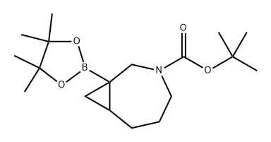 1-(4,4,5,5-1-1,3,2-二氧硼杂环戊烷-2-基)-3-氮杂双环[5.1.0]辛烷-3-羧酸叔丁酯 结构式