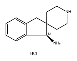 Spiro[2H-indene-2,4'-piperidin]-1-amine, 1,3-dihydro-, hydrochloride (1:2), (1R)- Struktur