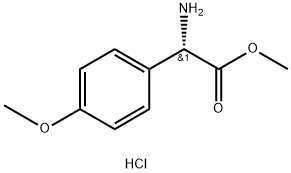 S-4-methoxyphenylglycine methyl ester hydrochloride 化学構造式