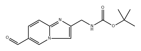 ((6-甲酰基咪唑并[1,2-A]吡啶-2-基)甲基)氨基甲酸叔丁酯 结构式