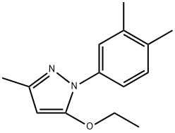 1-(3,4-dimethylphenyl)-5-ethoxy-3-methyl-1H-pyrazole Struktur