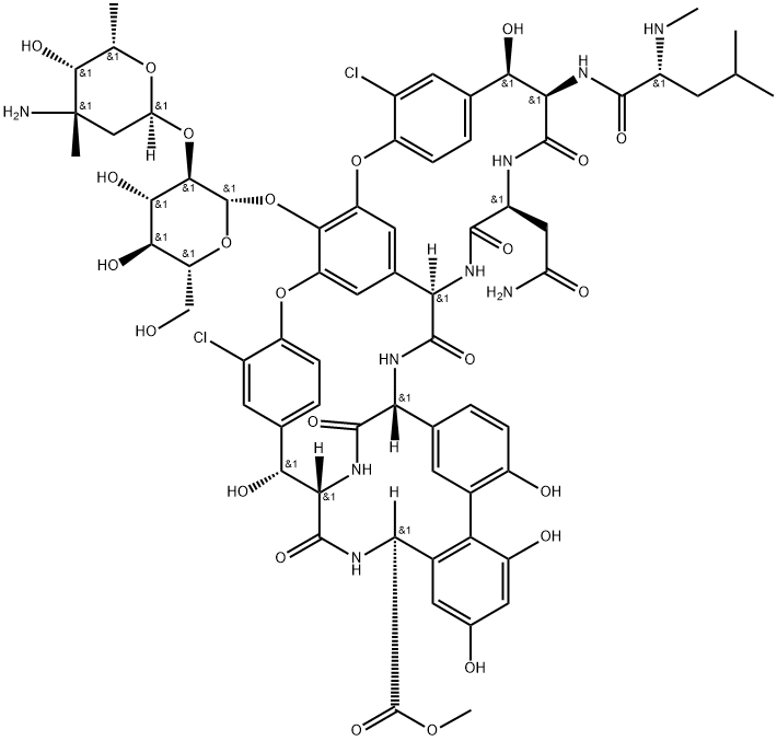 バンコマイシンメチル 化学構造式