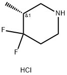 (3R)-4,4-difluoro-3-methyl-piperidine hydrochloride Struktur