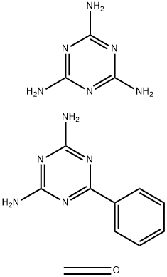 formaldehyde, polymer with6-phenyl-1,3,5-triazine-2,4-diamine and 1,3,5-triazine-2,4,6-triamine Struktur