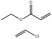 2-Propenoic acid, ethyl ester, polymer with chloroethene Struktur