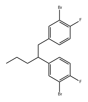 4,4'-(pentane-1,2-diyl)bis(2-bromo-1-fluorobenzene) 结构式
