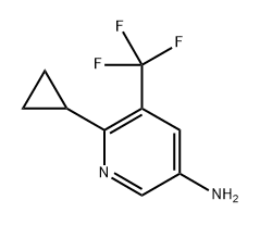 6-环丙基-5-(三氟甲基)吡啶-3-胺, 2504231-24-5, 结构式