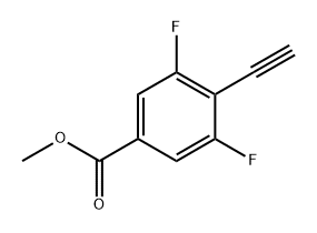 4-乙炔基-3,5-二氟苯甲酸甲酯 结构式