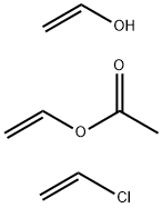 乙酸乙烯酯与氯乙烯和乙烯醇的聚合物, 25086-48-0, 结构式