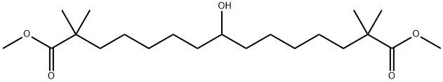 dimethyl 8-hydroxy-2,2,14,14-tetramethylpentadecanedioate Structure
