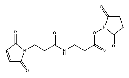 β-Alanine, N-[3-(2,5-dihydro-2,5-dioxo-1H-pyrrol-1-yl)-1-oxopropyl]-, 2,5-dioxo-1-pyrrolidinyl ester Struktur