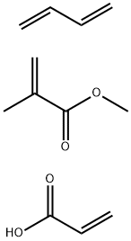 2-propenoic acid, 2-methyl-, methyl ester, polymer with 1,3-butadiene and 2-propenoic acid Struktur