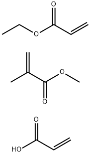 2-Propenoic acid, 2-methyl-, methyl ester, polymer with ethyl 2-propenoate and 2-propenoic acid Struktur