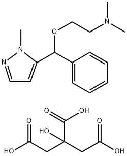 Ethanamine, N,N-dimethyl-2-[(1-methyl-1H-pyrazol-5-yl)phenylmethoxy]-, 2-hydroxy-1,2,3-propanetricarboxylate (1:1) Struktur