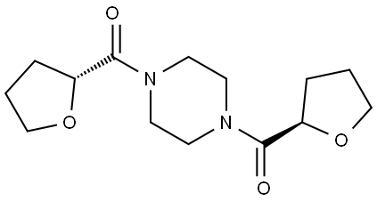 外消旋哌嗪-1,4-二基双(((R)-四氢呋喃-2-基)甲酮), 2514722-90-6, 结构式