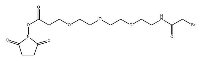 BrCH2CONH-PEG3-NHS ester Struktur
